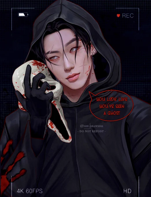 ghostface woosan #ATEEZ #ATEEZfanart #SAN #WOOYOUNG #에이티즈