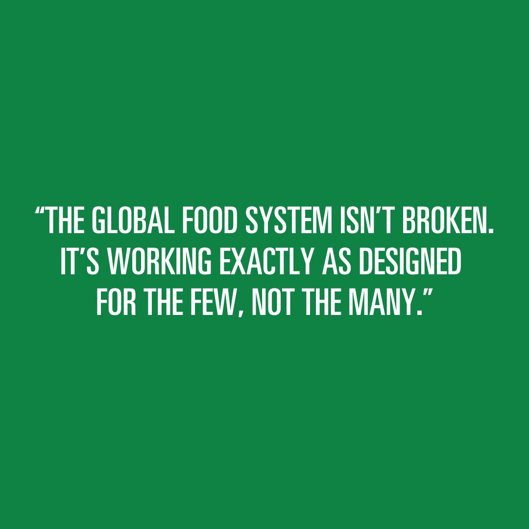 “The global food system isn’t broken. It’s working exactly as designed for the few, not the many.” -Pat Mooney, Shalmali Guttal &amp; Sofia Monsalve Suarez, IPES-Food

📖 Read the full Op-Ed on Food Tank: foodtank.com/news/2025/10/o…

#FoodTank #RightToFood #FoodJustice #FoodSystems