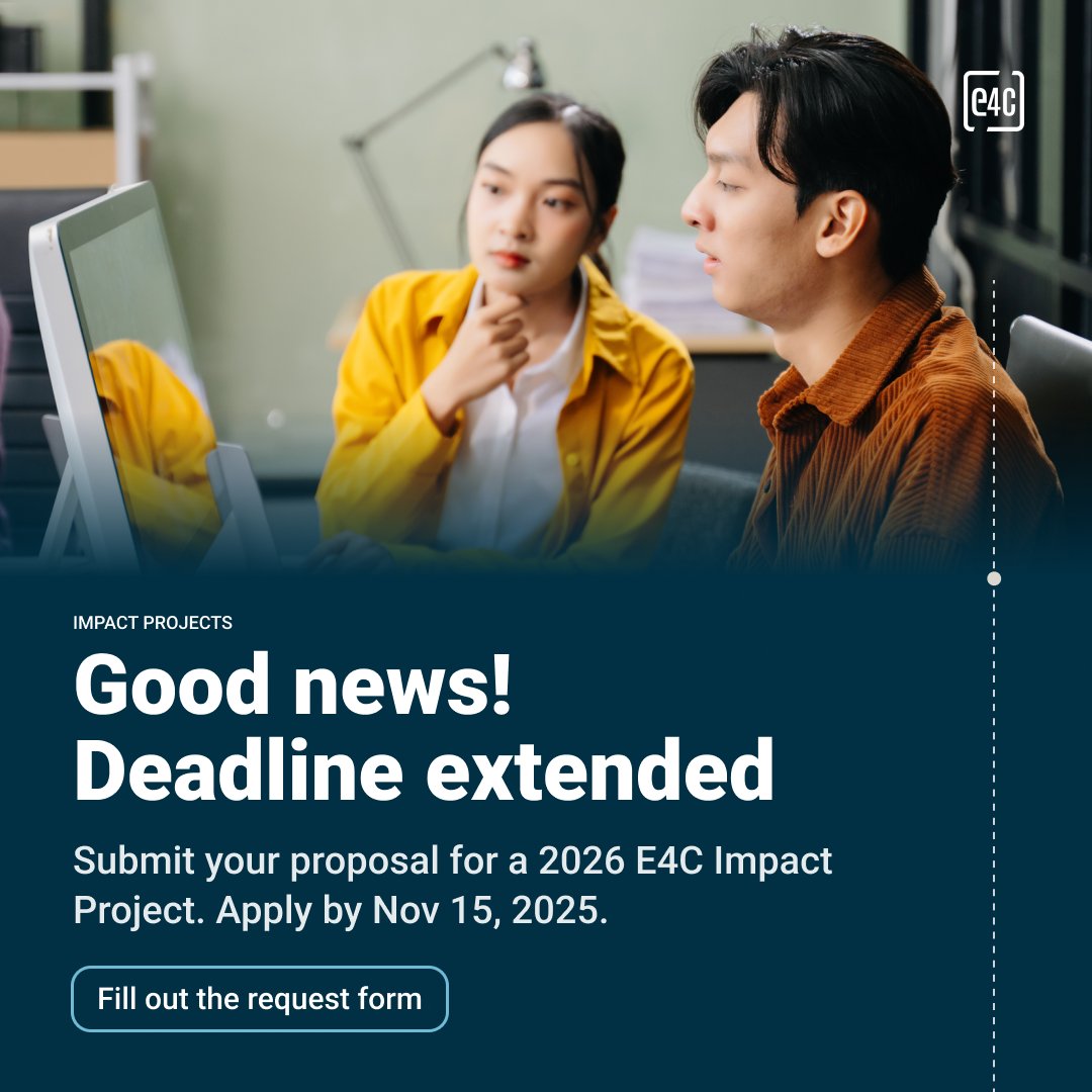 engineer4change's tweet image. The deadline for E4C Impact Projects 2026 has been extended to Nov 15, 2025.
More time to share your ideas and make an impact!

Apply now!
🔗engineeringforchange.org/contact-impact…

#E4C #ImpactProjects #SustainableDevelopment