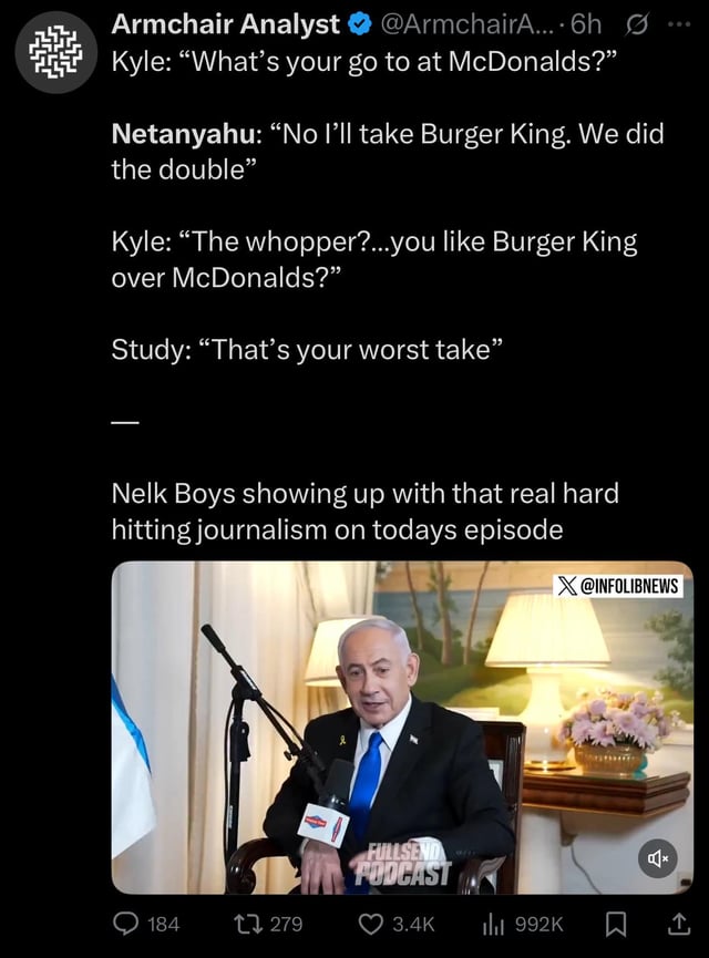 Only in America you can interview literal war-criminal and ask him such questions.