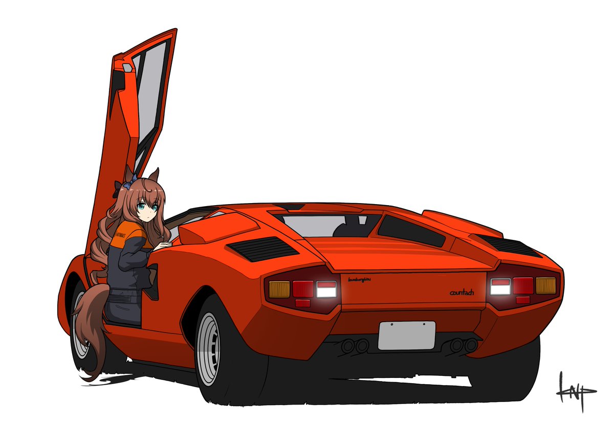 タッちゃんをピットレーンに移動するオートバックスのマルゼンスキーさん。