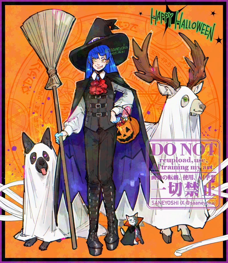 saaneyoka's tweet photo. 全員おばけにされた🎃 https://t.co/NoCySSUUbn