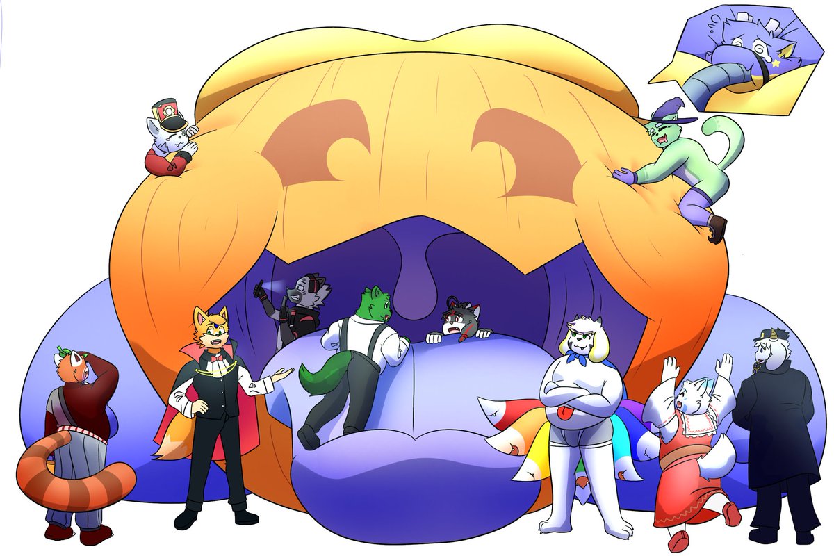 Part (3/3)
Being used as an attraction for halloween was definitely not in my to do list

Featuring <a href="/TolilD/">Tolil Nyan➡️FURUM 2025 (COMMISSION OPEN)</a> <a href="/LucaBalloons/">LucaBalloons</a> <a href="/AmadeusDreemurr/">Amadeus Dreemurr</a> <a href="/Kaitoru112/">Kaitoruu_kun</a> <a href="/WanboHkerias/">Wanbo Hkerias</a> <a href="/LeVigo762x54mmR/">Dakota</a> <a href="/No_ir_7/">Noir</a> <a href="/HrzlRmF3qFqT7/">Knoyan Mitsu</a> 

#fatfurs #furryinflation
