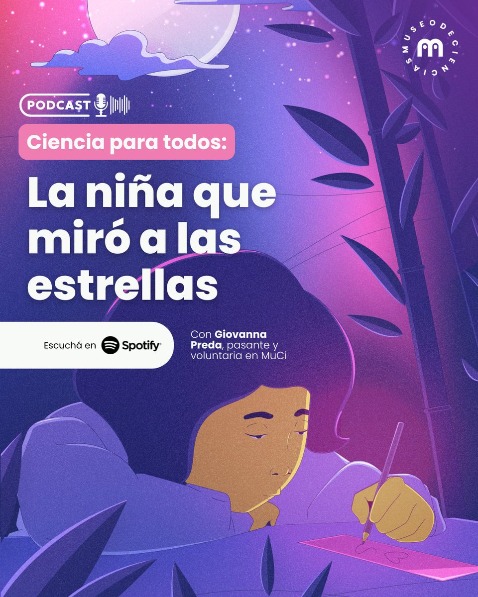 muci_py's tweet image. 🎙️ Nuevo episodio del podcast: conocé a Giovanna Preda, joven paraguaya de 19 años que sueña con ser científica. De Caaguazú a Trinity College Dublin, su pasión por la astronomía inspira a hacer ciencia desde Latinoamérica 🤓
🎧 open.spotify.com/episode/7H5iqg…