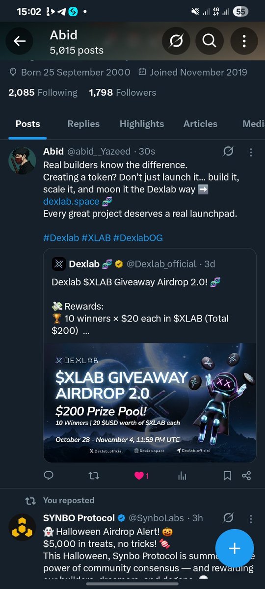 abid__Yazeed's tweet photo. @Dexlab_official Moon with Dexlabπ§¬
The launchpad where real builders rise and projects get the boost they deserve.
Innovation meets precision... thatβs the Dexlab way.
@Kabeermbello @DanielCaesar @UmarKamani
SOL: 4YSP7oeHfH6dZJyVPLFkUXgjgMFGLKDBxUviWcaUCZhZ
#Dexlab #XLAB #Airdrop #Solana https://t.co/FMXbrnKYsw