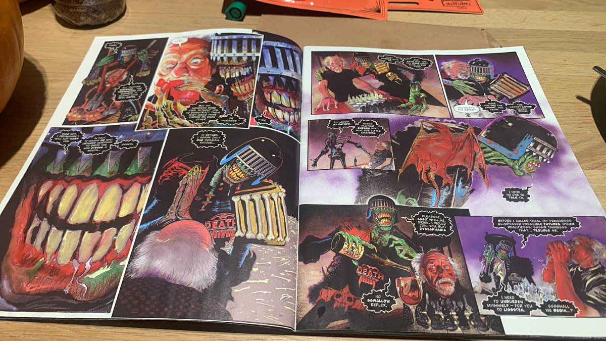 Happy All Hallows’ Eve! Happy Samhain! Happy #Halloween2025 !
Here’s 2 of my pages on JUDGE DEATH…Read the  <a href="/TheComicon/">Comicon</a> review here -  comicon.com/2025/10/28/pre… Get the issue from <a href="/2000AD/">2000 AD Comics</a> Photo by <a href="/damianlubanski/">damianlubanski</a> #horror #scary #interdimensionalzombie