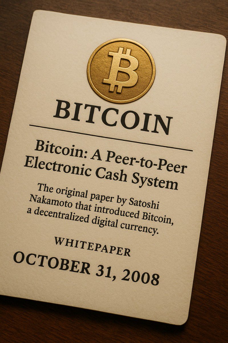 Halloween, año 2008 🎃

Mientras el mundo preguntaba “¿dulce o truco?”, un tal Satoshi Nakamoto publicaba el whitepaper que cambiaría el dinero para siempre 🧠

17 años después, seguimos apostando por la privacidad y la descentralización ✊🏻

#Bitcoin 🇺🇾 #Maldo 🚐