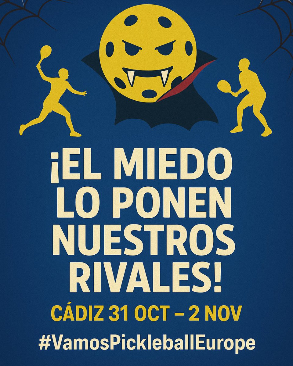 PickleballClub_'s tweet photo. 👻 ¡Ni los fantasmas se atreven a enfrentarse a nuestro equipo!

💪 Del 31 de octubre al 2 de noviembre nuestros jugadores conquistan Cádiz 🏆

🎃 ¡Vamos!

#Pickleball #HalloweenSpirit #VamosEquipo #Cádiz2025 #PicklePower https://t.co/ziEBdKYGaz