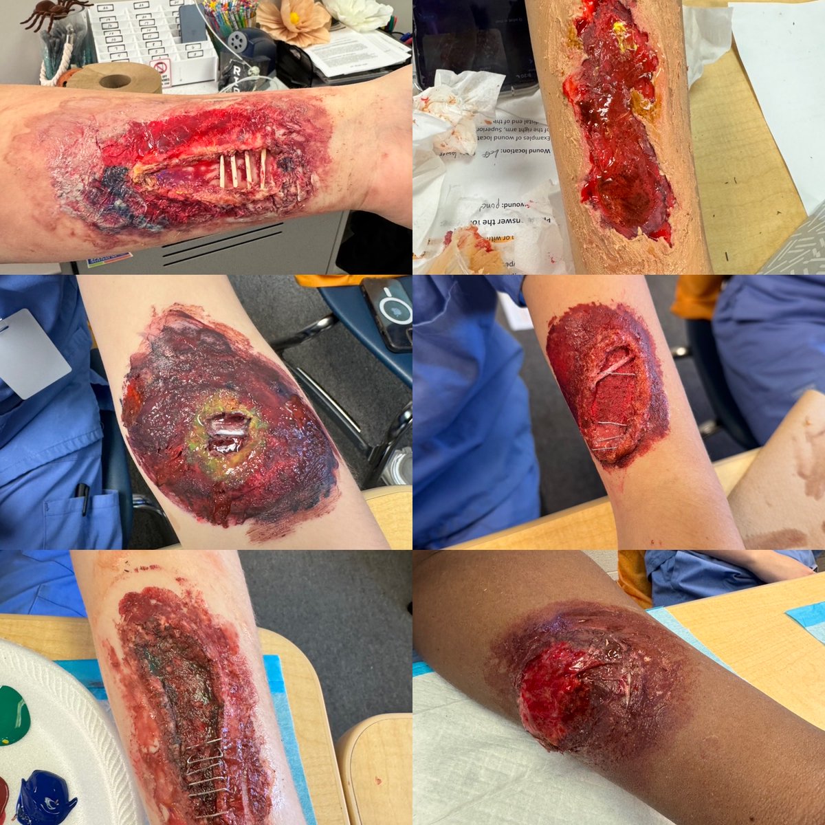 NCI_MATeacher's tweet photo. Wound lab for the Juniors. Happy Halloween 🎃 https://t.co/V1qAHCrgqz