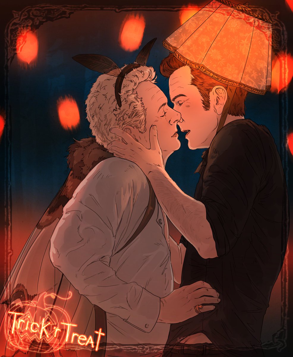 🎃Happy Spookieween to you all!🎃

• Moth to a Flame •

How rude, leaving the Halloween party they organized at the bookshop to make out all alone~

#GoodOmens #Halloween2025 #GoodOmensFanart #IneffableHusbands #digitalart #SpicyOmens #Aziraphale #Crowley #GoodOmensAU #azicrow