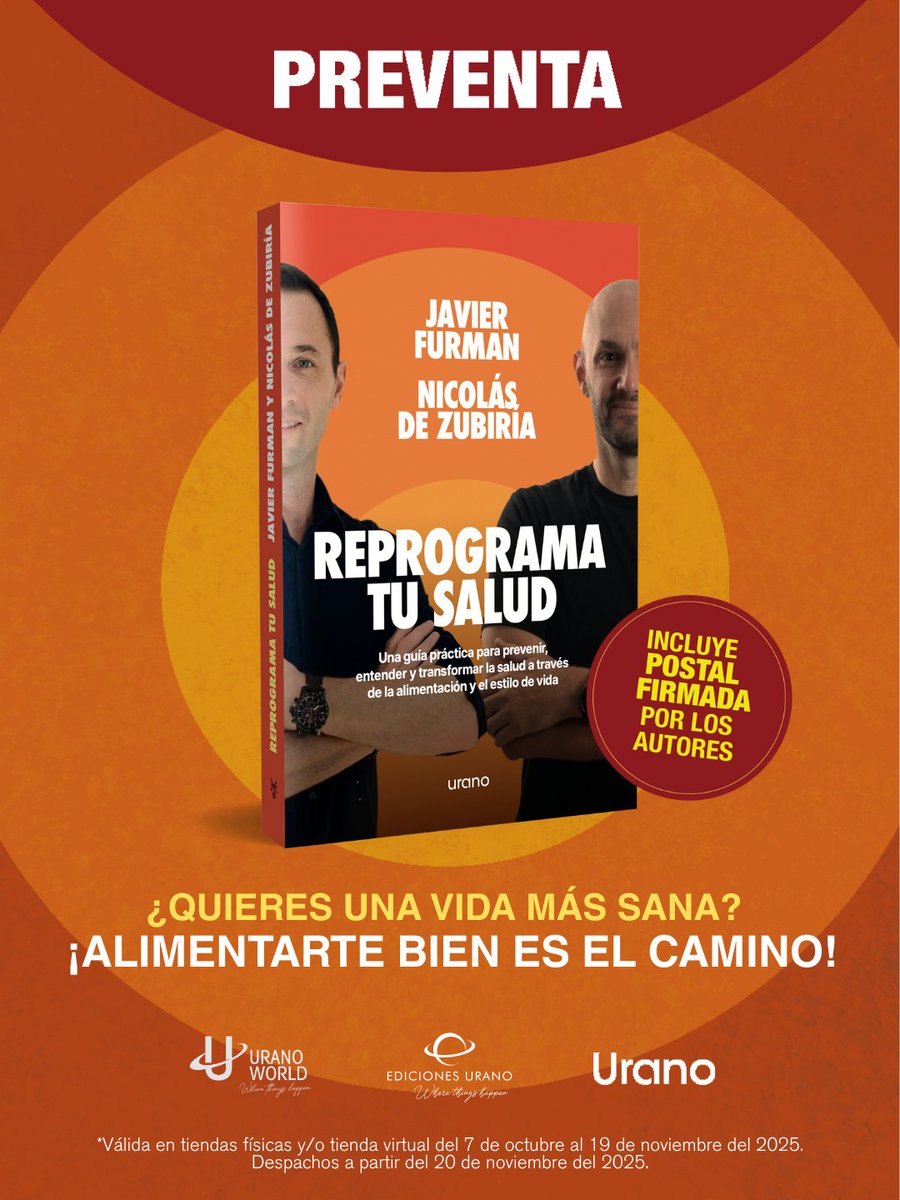 ¡NOVEDAD!

Si quieres una vida más sana, alimentarte bien es el camino y en ese proceso de ayudará #ReprogramaTuSalud de Nicolás de Zubiría y Javier Furman, ya disponible en preventa en librerías.