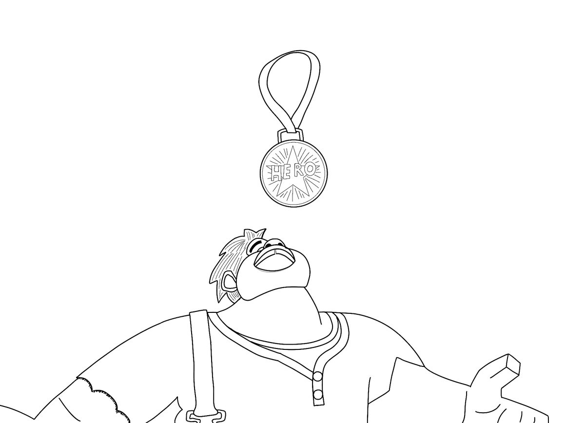 D_Albtraumbarde's tweet photo. Finaly #wreckitralph getting his medal as a hero.
#Inktober2025 #inktober2025day31 #inktober2025award https://t.co/F5qQIfOOZw