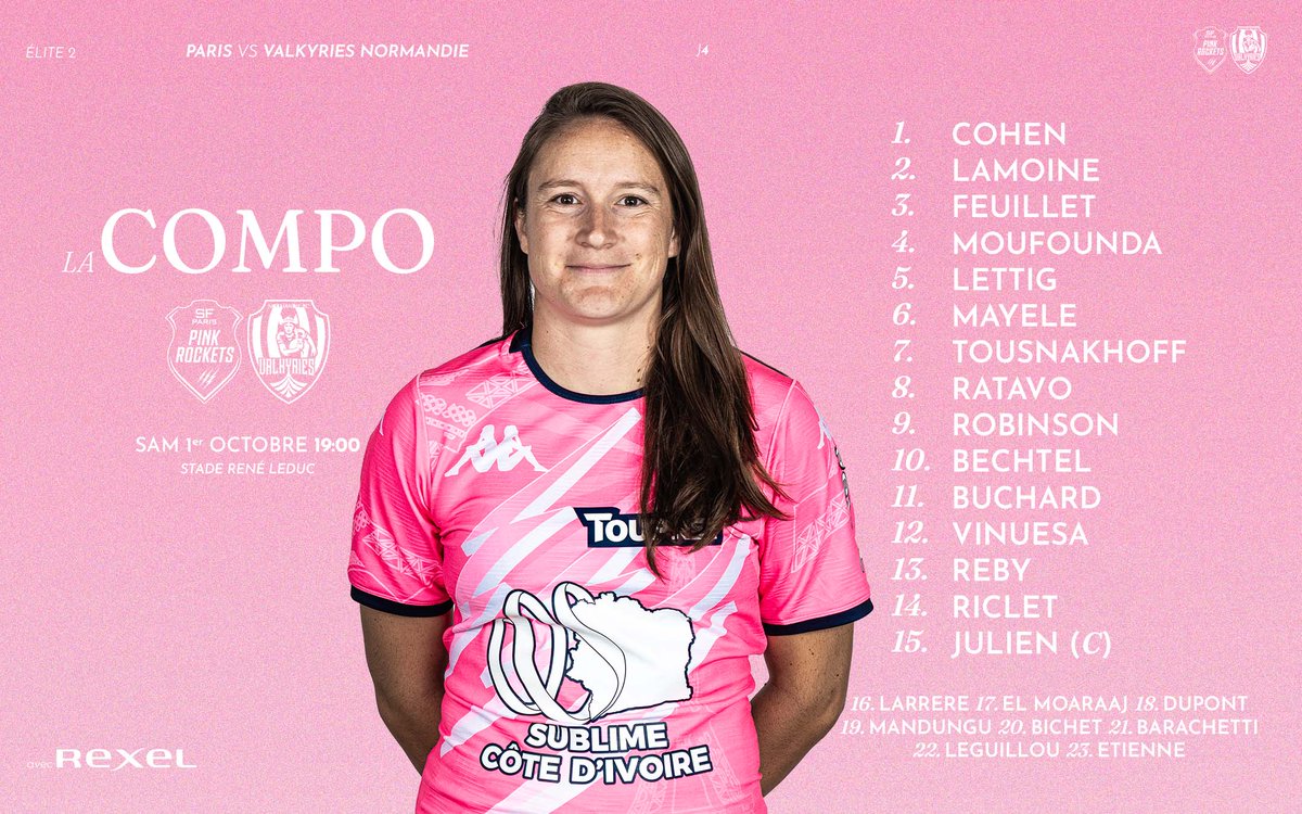 𝙇𝙀 𝙓𝑽 de l’Elite 2 🌸

Les filles sélectionnées pour la réception des <a href="/ValkyriesNRC/">Valkyries Normandie RC</a> ⚡️

RDV à Meudon demain soir 👊