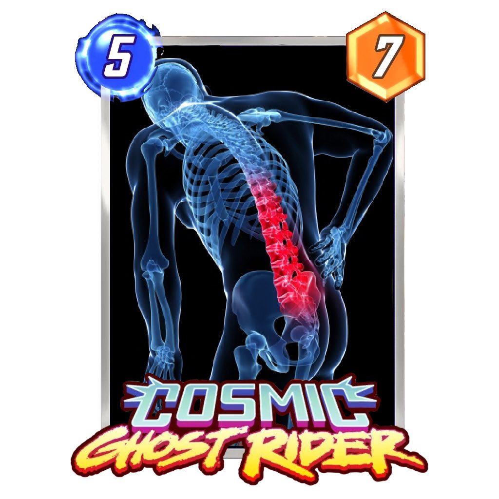 New variant for Cosmic Ghost Rider coming soon now that he’s carrying every deck wanting a tech card