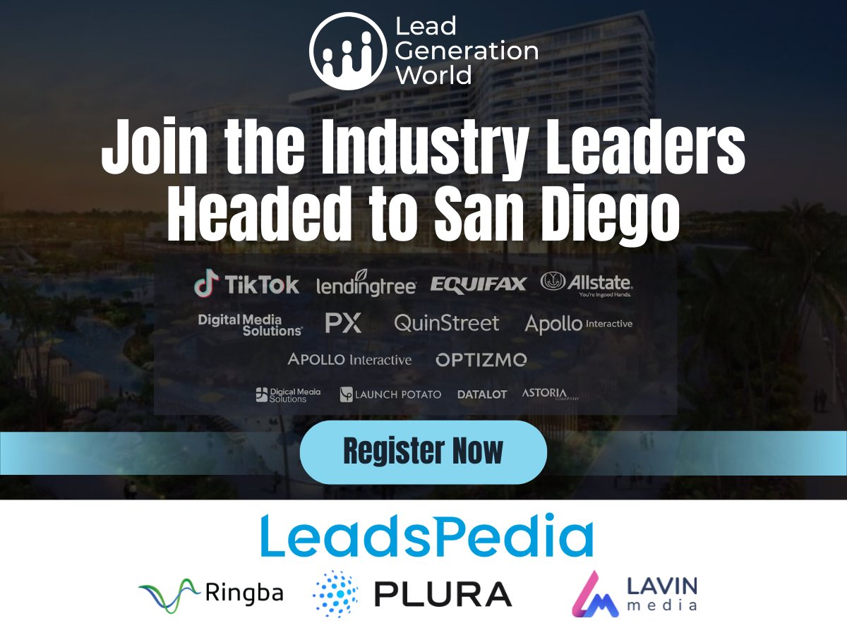 LeadGenerationW's tweet image. The biggest brands are heading to San Diego.

@tiktok_us , @LendingTree , @Equifax , @Allstate , PX &amp;amp; more.

🎟 Join them at Lead Generation World 2026
📅 Jan 4–6 | Gaylord Pacific Resort
👉 leadgenerationworld.com

#LGW2026 #LeadGenWorld #MarketingConference