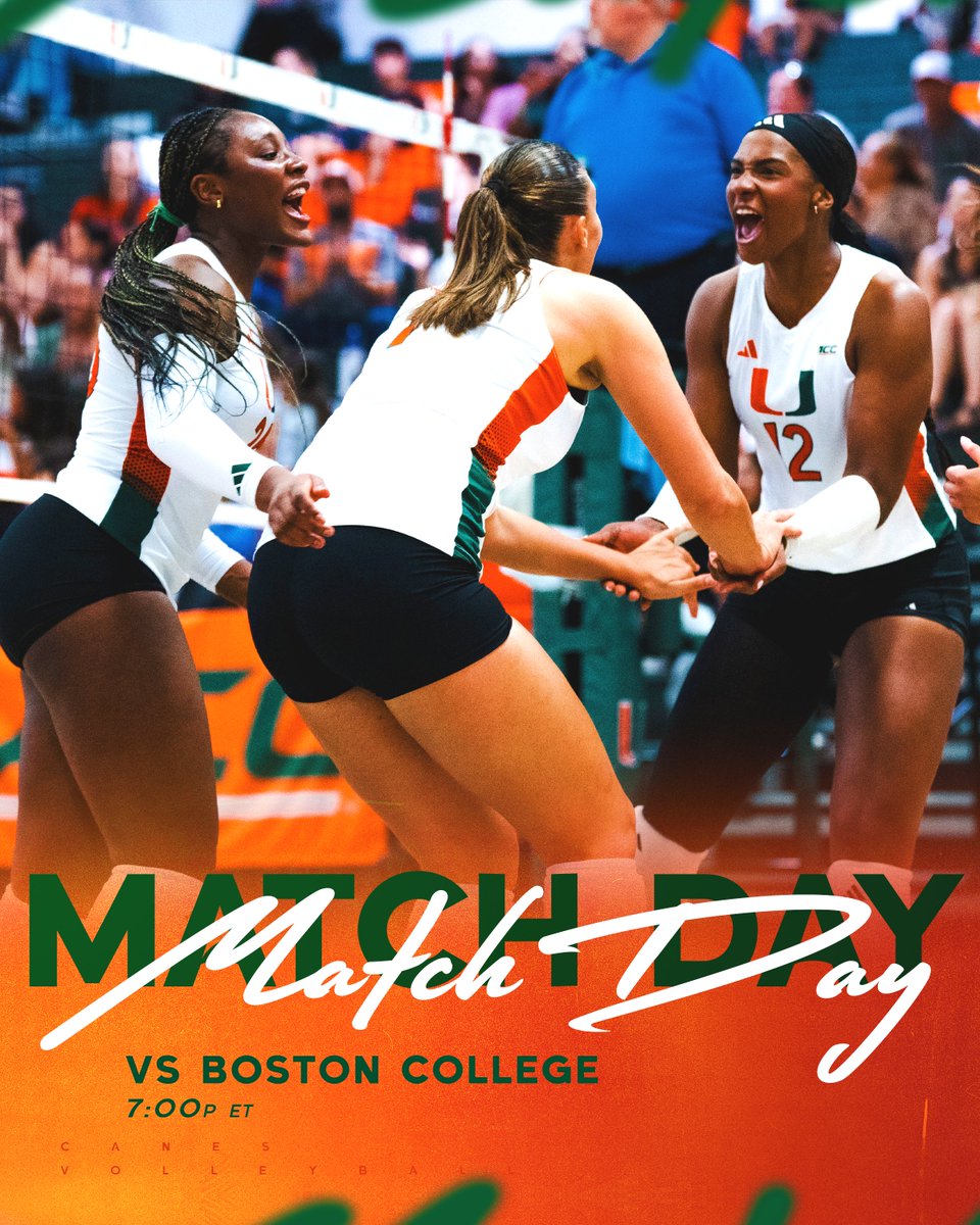 Match day, but make it spooky 👻

🆚 | Boston College
⏰ | 7 PM
📍 | Knight Sports Complex
📊 | canes.news/vsBCStats
🎥 | canes.news/vsBCStream