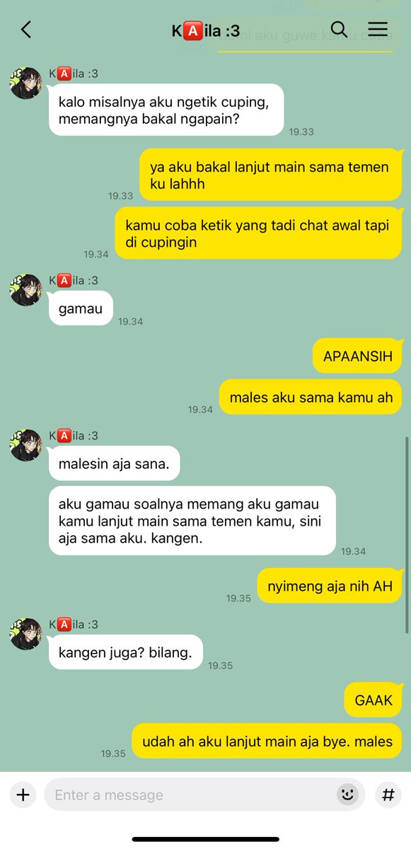 iheartgeonwoo's tweet photo. #Kaisel Kail x Misel of 09miles twotweet au
as “galak” gf (Kail) yang nurut kalo cuma sama pacarnya (Misel) doang https://t.co/1sWDHaBSjZ