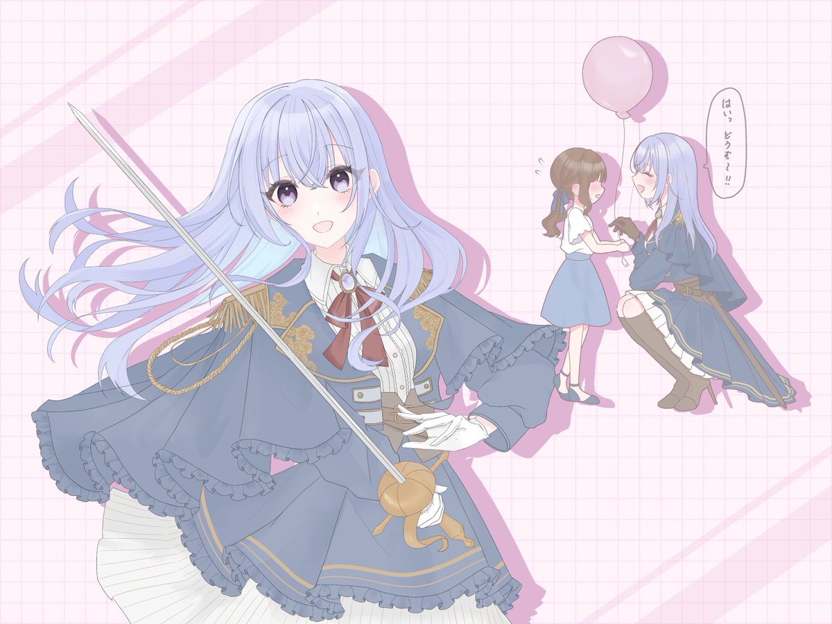 #今月描いた絵を晒そう 
騎士羽那ちゃん描けました✨