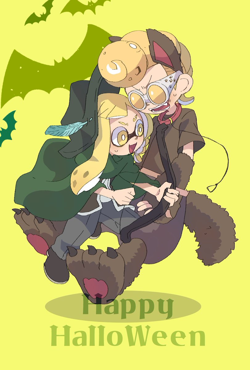 お気持ち去年のコロパのハロウィン🎃
イロ8ちゃんとデメミツちゃん
