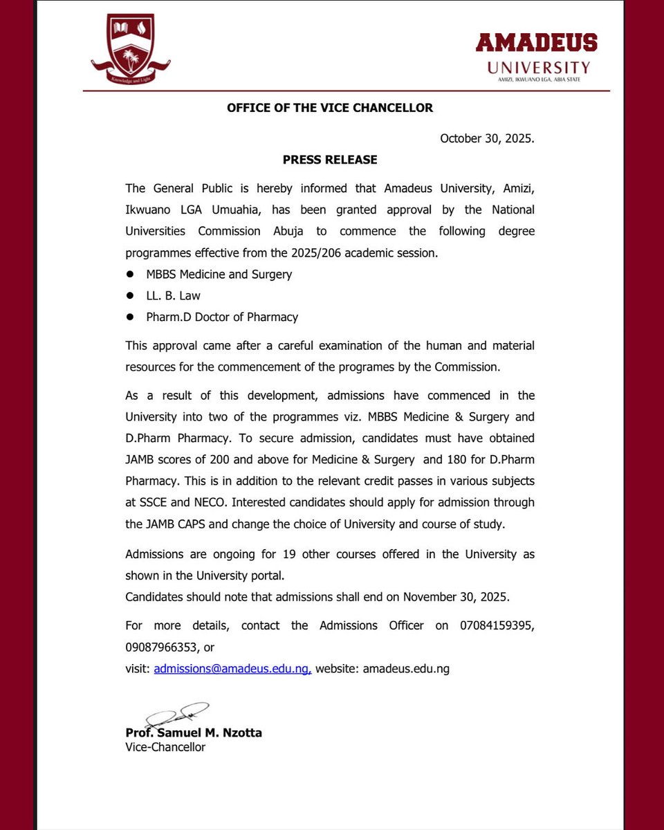 Amadeus University tweet media