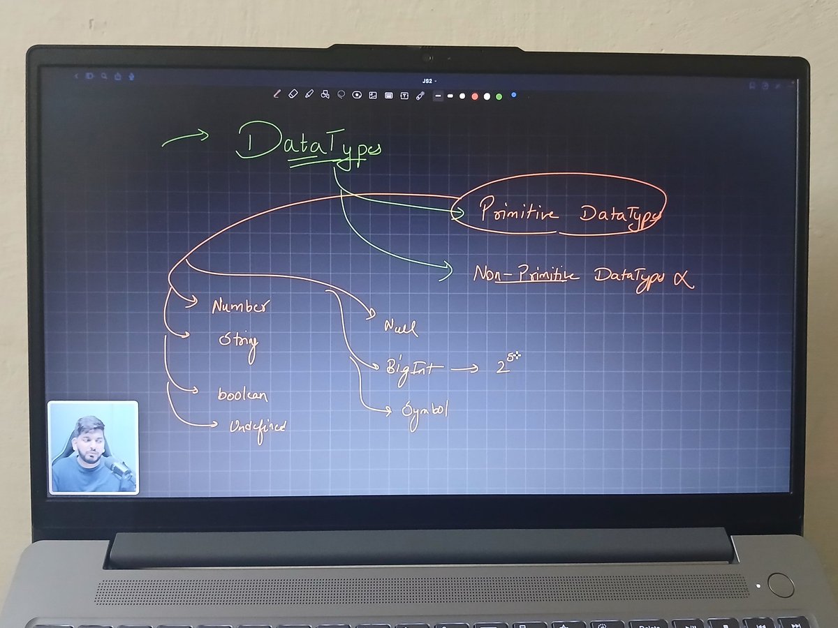 💻 Completed Lecture 40 – Variables &amp; Data Types (Love Babbar’s Web Dev course)!

👉 Learned var, let &amp; const
👉 Understood primitive vs reference types
👉 Used typeof to check data
👉 Got clarity on scope &amp; hoisting 🚀

#JavaScript #WebDev #Frontend #100DaysOfCode
