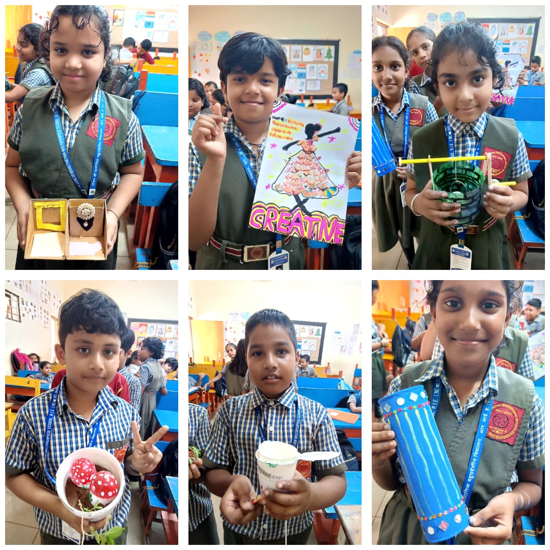 PMShriDMS64BBSR's tweet photo. Students of Classes 1–5 at PM Shri DM School, RIE Bhubaneswar turned waste into wonders under #SpecialCampaign5.0, creating beautiful DIY treasures while learning to Reduce,Reuse & Recycle!
#PMShriDMSchool #RIEBhubaneswar #SustainableEducation #NCERT #CIETNCERT #bestoutofwaste https://t.co/KUMM6NH8yy