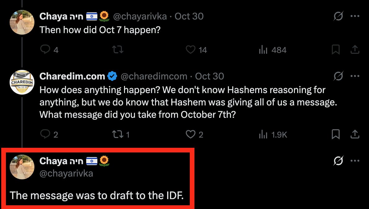 OtmShank84's tweet image. @charedimcom If &quot;religious&quot; people think this is the message behind Oct 7, then we&apos;re screwed.