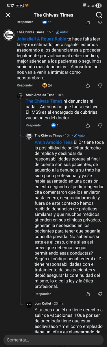 dav_idmr's tweet photo. Hola @medicojurista me ayudarías a explicarme con manzanas si existe alguna responsabilidad o ley en contra del médico? Aquí abajo el contexto, saludos! https://t.co/5onQEEixZU