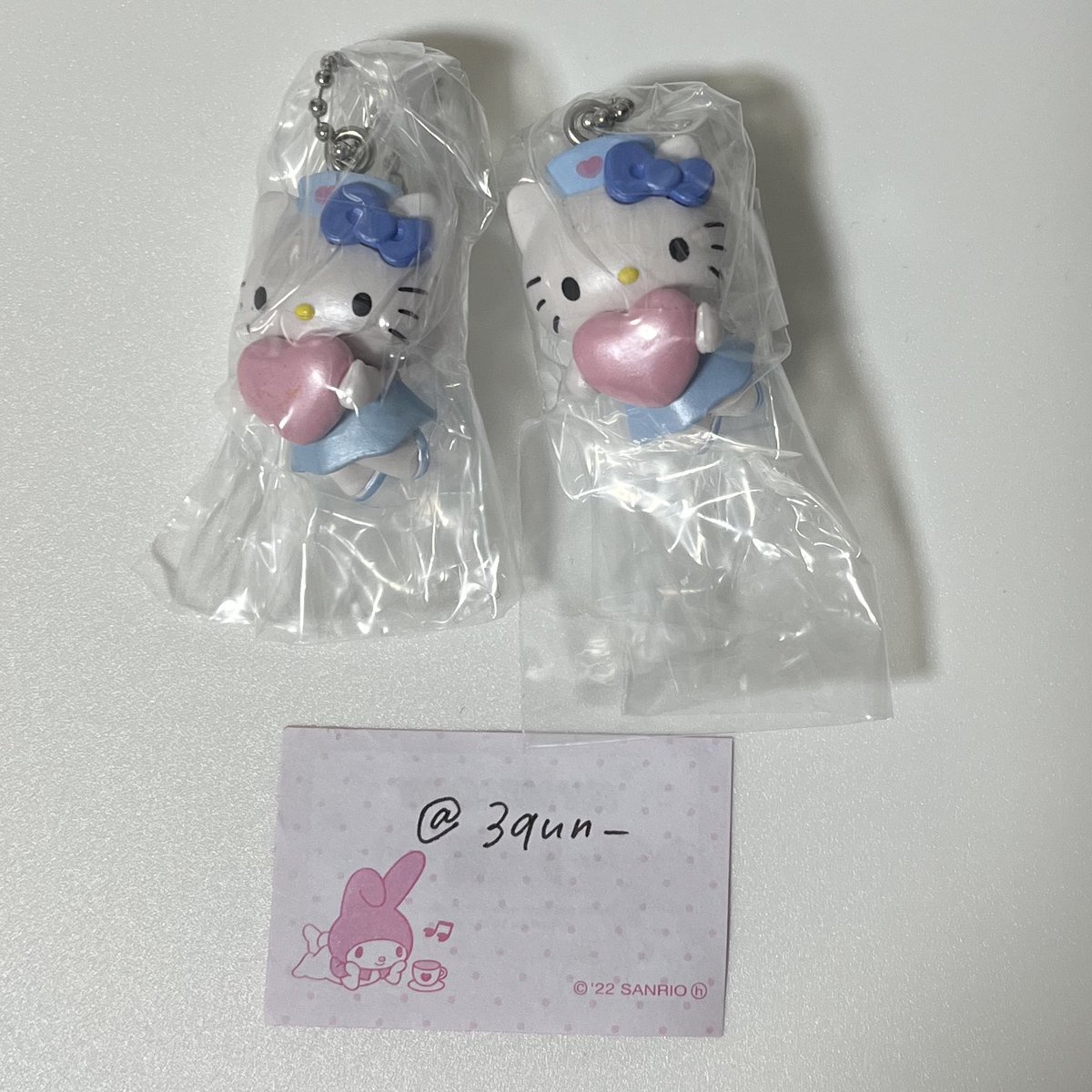 3qun_'s tweet photo. サンリオ ナーススイングマスコット 交換
（譲）ハローキティ
（求）マイスウィートピアノ＞クロミ、マイメロディ

郵送での交換希望です https://t.co/JwWBlG4KZC