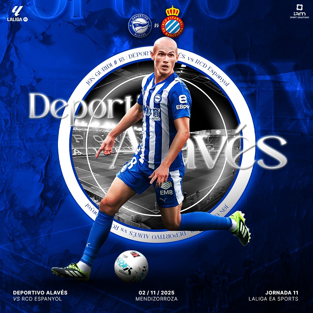 Día de partido en 𝑴𝑬𝑵𝑫𝑰!
<a href="/Alaves/">Deportivo Alavés</a> 💙🤍 #AlavésEspanyol
#GoazenGlorioso #LALIGAEASPORTS