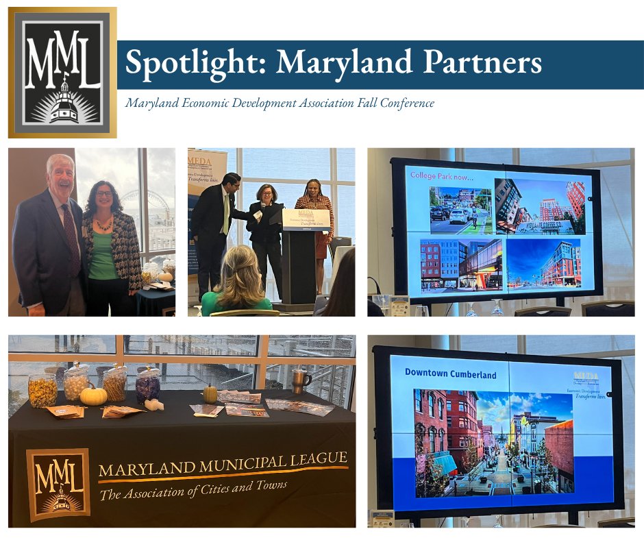 MML was honored to attend and showcase at the 2025 Maryland Economic Development Association (MEDA) Fall Conference in Chesapeake Beach.
The League deeply values its partnership with MEDA and is grateful for the opportunity to connect, collaborate, and share ideas.