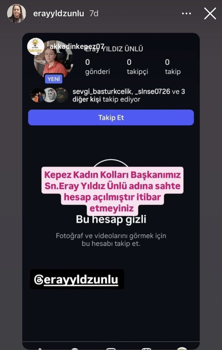 Lütfen itibar etmeyin 
Eray Hanımın tek bir resmî hesabı var 
<a href="/eray200745/">🇹🇷ERAY YILDIZ ÜNLÜ🇹🇷</a>