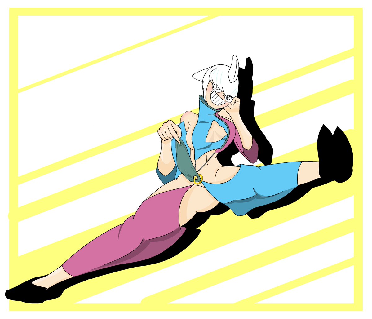 Humuyu_Luka's tweet image. ハロウィン2025 滑り込みセーフ…てことで
メカクレ瓶底眼鏡ムチムチ太ももシャチ娘の踊り子っぽい
衣装のような何か