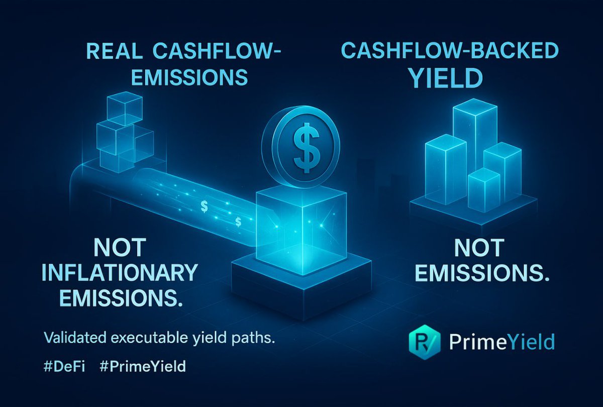 "💡 Not all returns are real.

PrimeYield's return model is based on asset cash flow simulation, not virtual inflation.

We validate real, executable return paths.

#DeFi #PrimeYield"