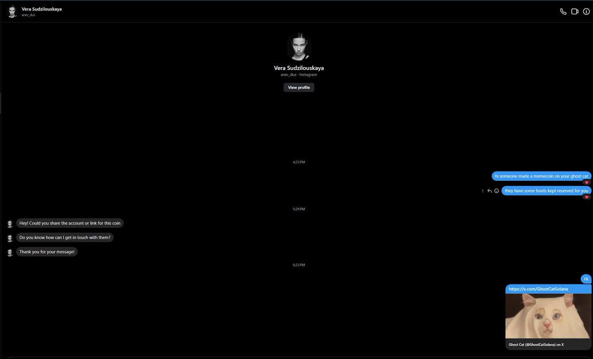 Official owner of $Ghost Cat has replied

Things are cooking 👻😼