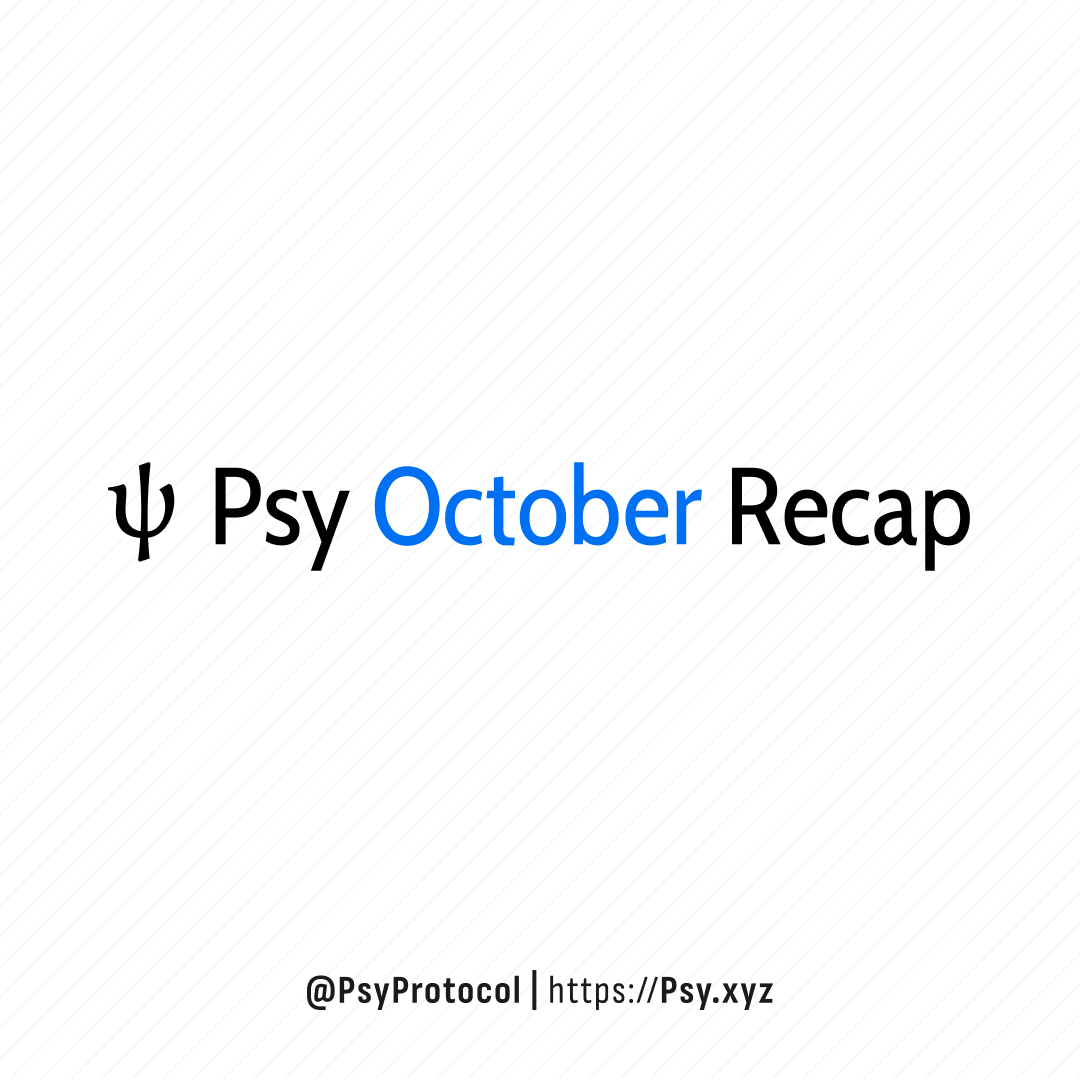 October 2025 Recap — The Countdown to PoW 2.0

October marked a turning point for Psy.xyz

After months of building and refining, the team reached a major milestone — the first full deployment of Psy Testnet V1 to internal environments.

🌀Let’s rewind October.