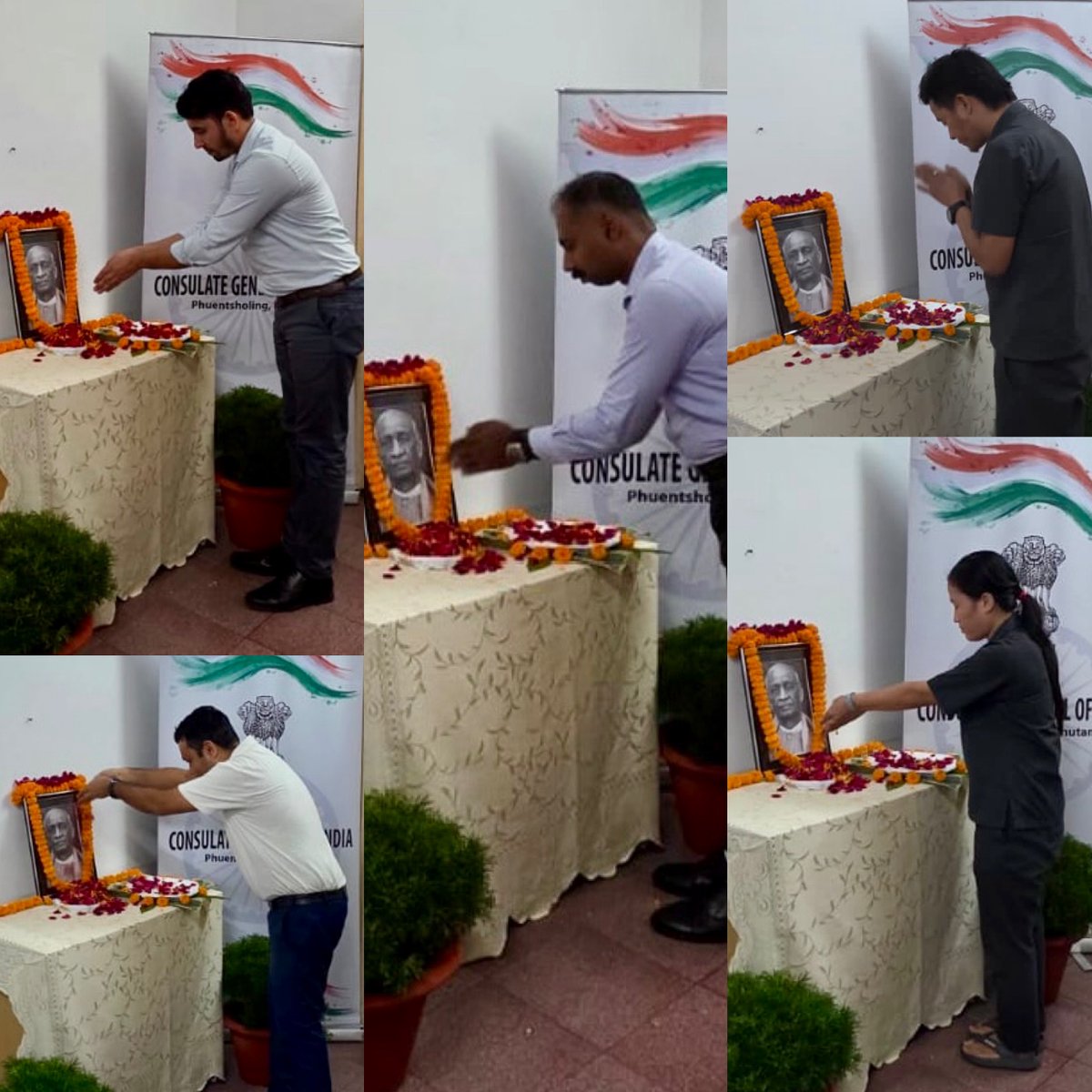 IndiainBhutanCG's tweet image. CGI Phuentsholing paid tributes to Sardar Vallabbhai Patel on his birth anniversary. 

Officials also took the Ekta Diwas Pledge affirming their commitment to the unity of India. They remembered  the contribution of  Sardar Patel in creation of a unified India.

#UnityDay2025