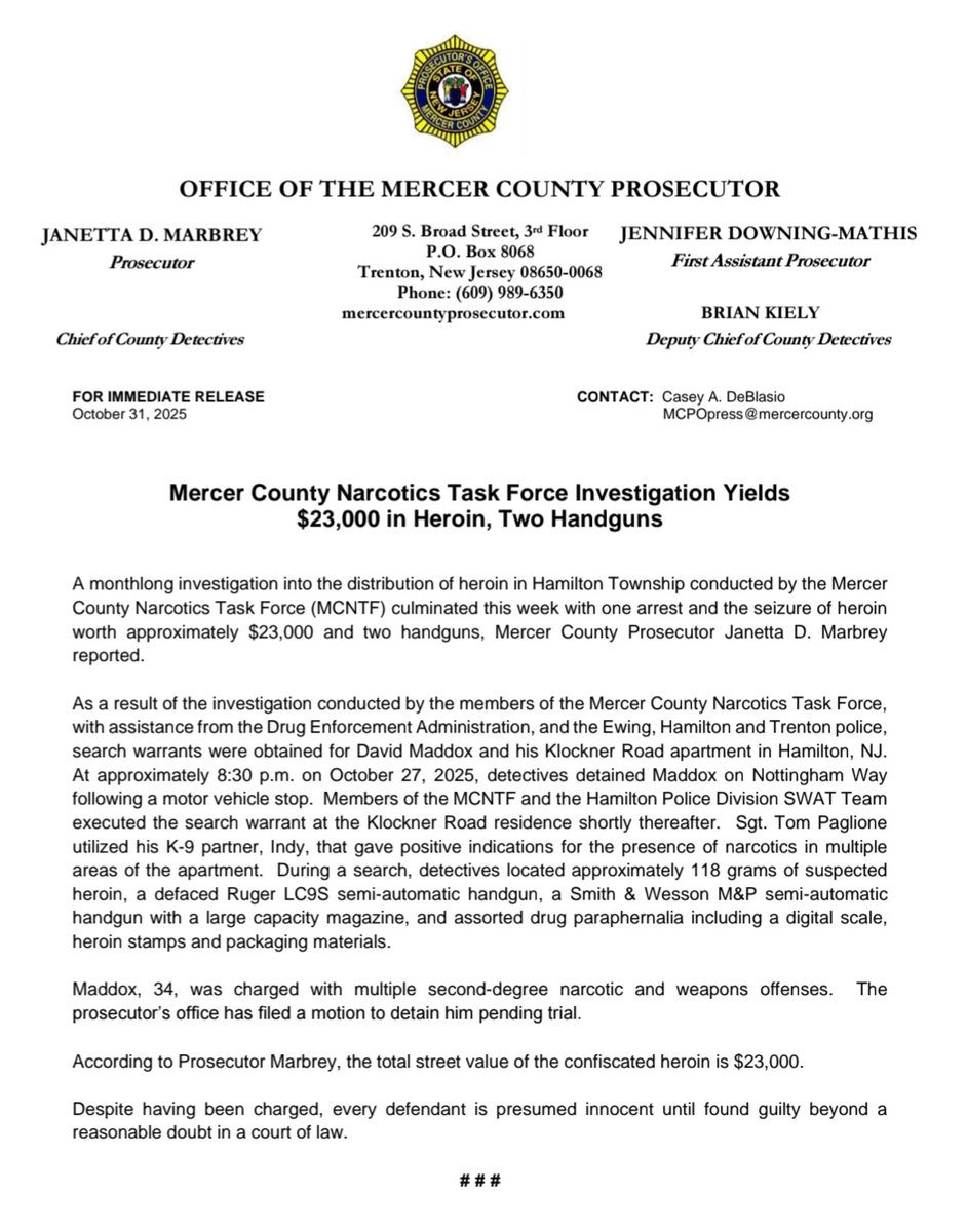 Mercer Co Prosecutor tweet media