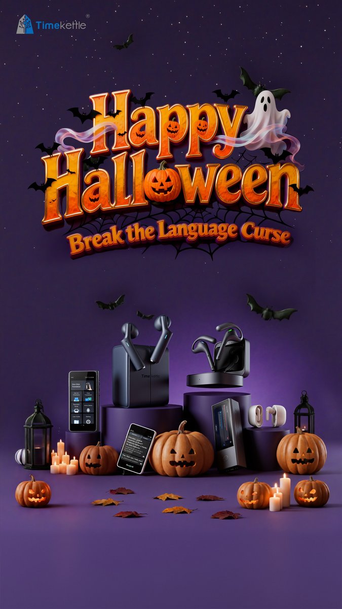 TimekettleTech's tweet image. Even vampires need translators after centuries of silence. 🧛‍♂️
Luckily, Timekettle speaks every language of the night. 
#Timekettle #Halloween2025 #TrickOrTreat