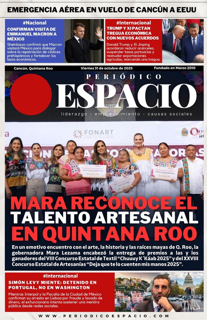 Portadas de Prensa en Quintana Roo 31 de octubre de 2025 ift.tt/4hgbpnH