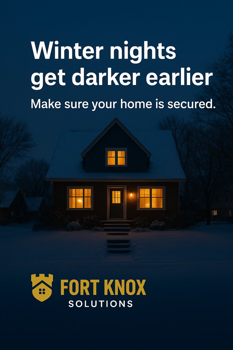 fortknoxsolutio's tweet image. 🌙 Winter nights get darker earlier — and that’s when break-ins rise.

Make sure your home is secured with reinforced doors &amp;amp; shatter-resistant windows.

Fort Knox Solutions — protecting Toronto homes all year long.

#TorontoHomeSecurity #FortKnoxSolutions
