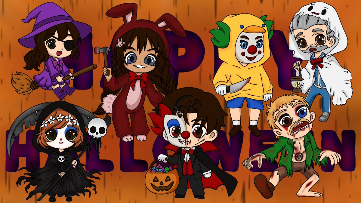 "Happy Halloween"

#nopixelfanart #gtarp 
🎃 some clowns in halloween costumes 🎃