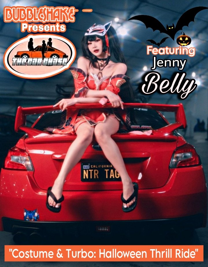 SOJAREALZ's tweet image. &quot;Absolutely love this stunning shot by @jennybellycos — had to feature it in my web series for The Car Chase magazine! The perfect blend of cosplay art and car culture energy. Can’t wait to share amazing visuals like this. Stay tuned! #TheCarChase #CosplayMeetsSpeed #VisualVibes