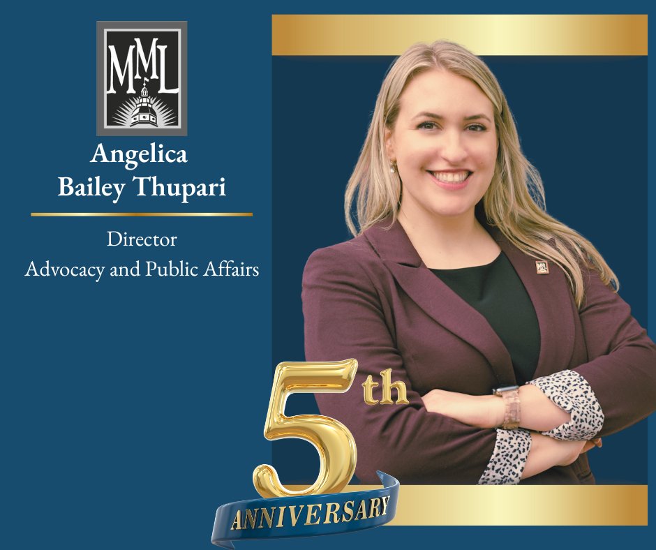 Please join us in celebrating Angelica Bailey Thupari, who marks five incredible years with MML. Angelica’s passion, dedication, and tireless work in League advocacy have made a lasting impact. We’re so grateful for all she brings to our team—congratulations, Angelica!