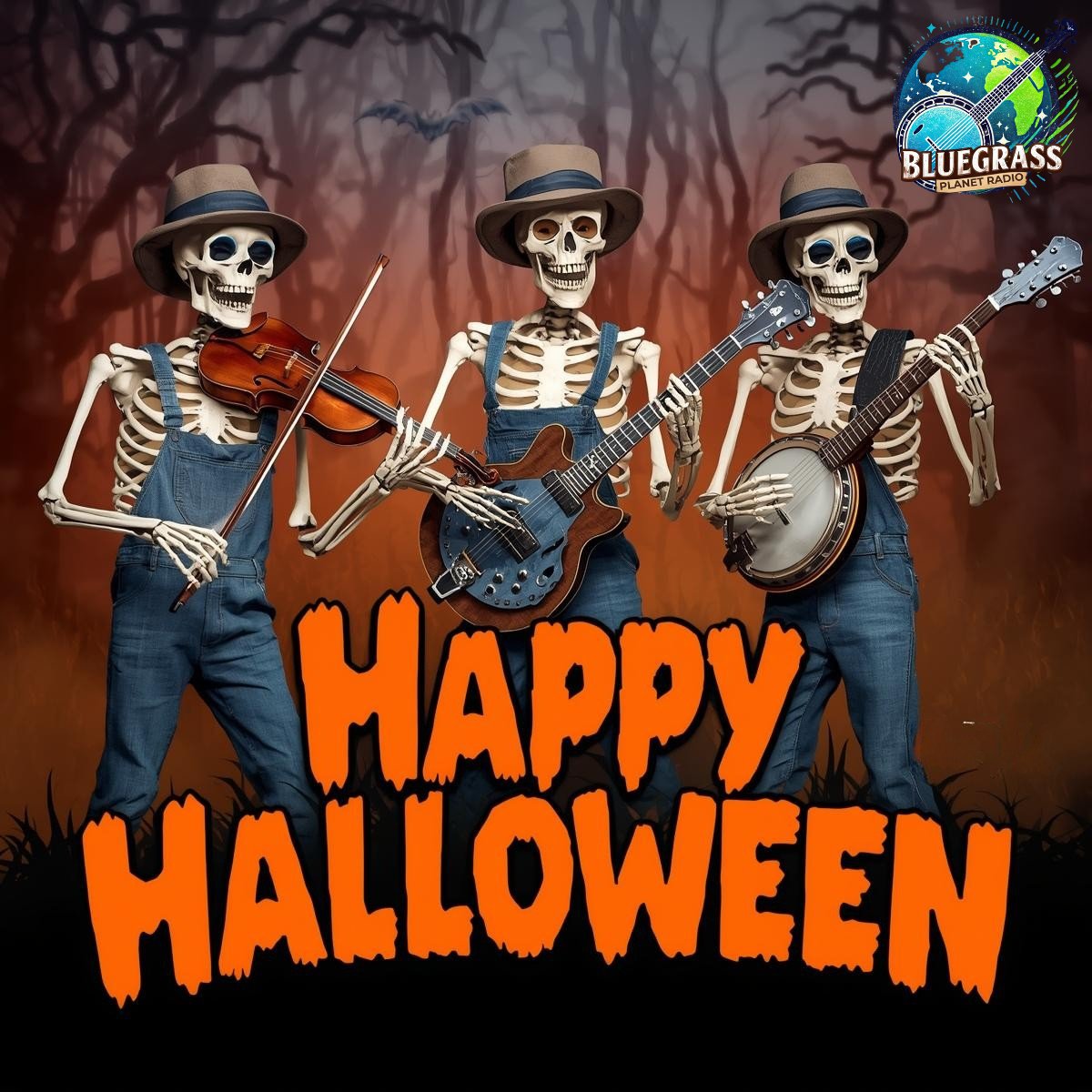 👻 Happy Halloween from Bluegrass Planet Radio! 🎃
Kick up your boots, grab some candy, and enjoy a little pickin’ under the moonlight! 🌕🎶
#HappyHalloween #BluegrassPlanetRadio #BluegrassLife