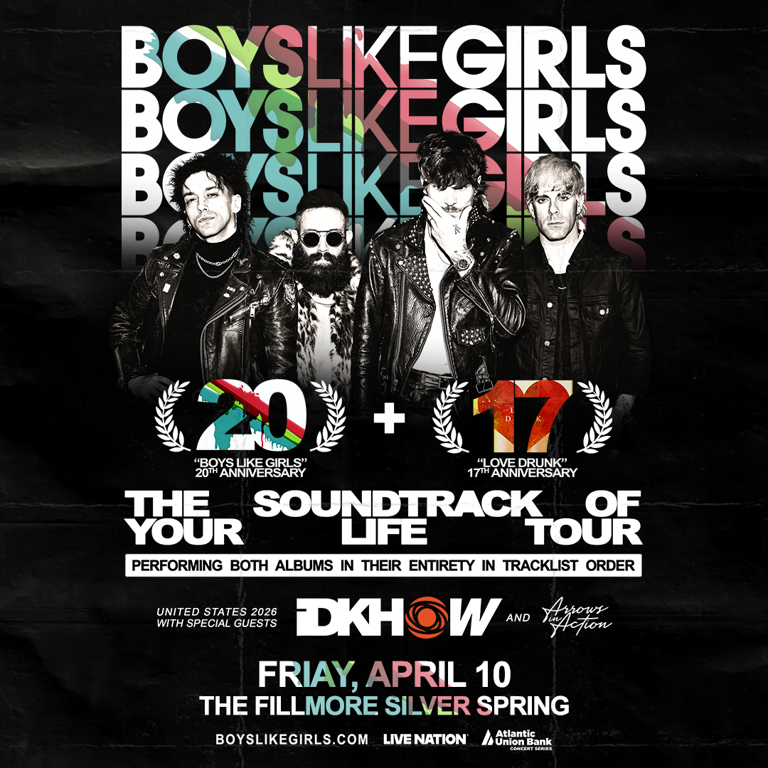 DC101's tweet image. Don't miss your chance to WIN A PAIR OF TICKETS to see Boys Like Girls at @FillmoreSS on April 10th! 🎟️

Enter Below ⬇️
ul.ink/HCBTQ

#BoysLikeGirls #WinTickets #TheFillmore