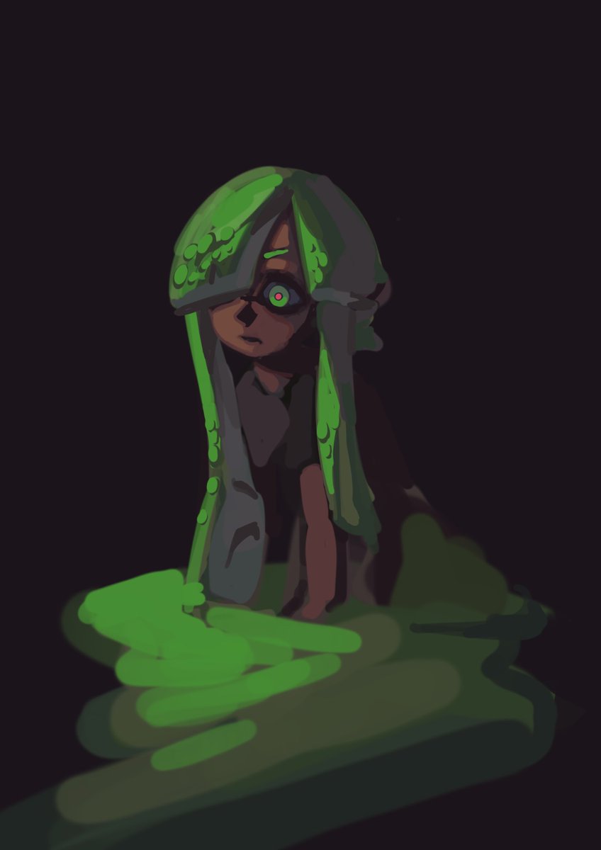 Busy with comms and projects but I made a small halloween art :3
 #splatoon #halloween #art