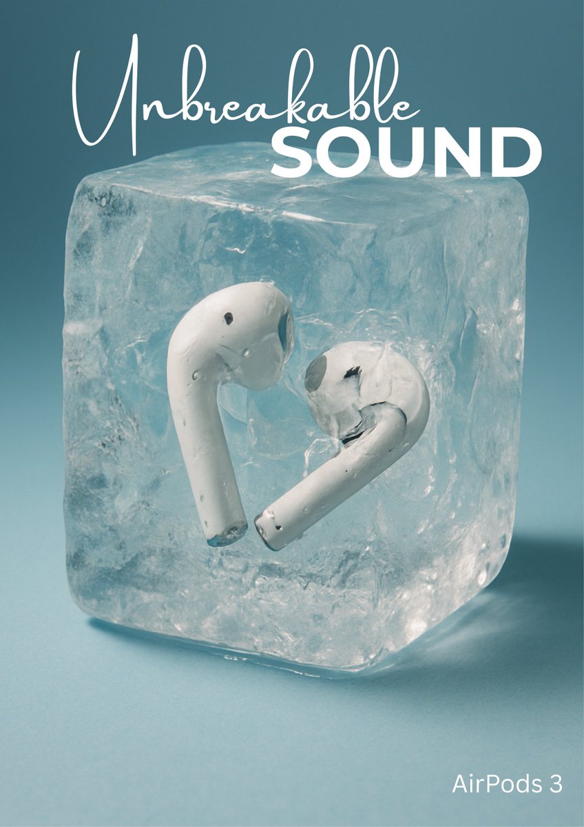 aviendesigns's tweet image. A sleek tech-inspired poster highlighting premium sound and modern design aesthetics.
#airpods #graphicsdesign #posters #posterdesign