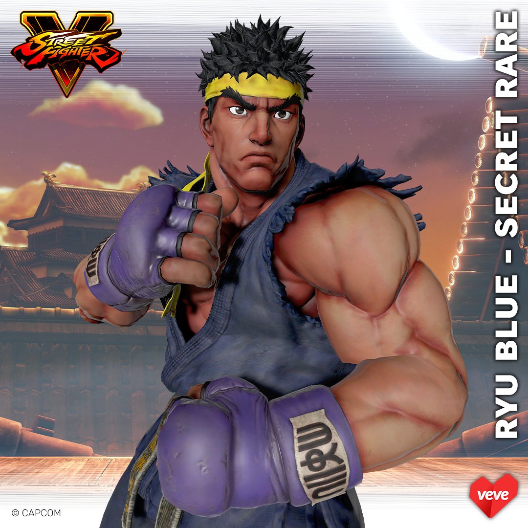 Level up your collection 🥋

Ryu makes his 3D digital debut in the Capcom <a href="/StreetFighter/">Street Fighter</a> V series! Dropping in waitlist format with three rarities, this is the first character collectible you won’t want to miss.

Ryu digital collectible drops today at 8 AM PT, only on VeVe