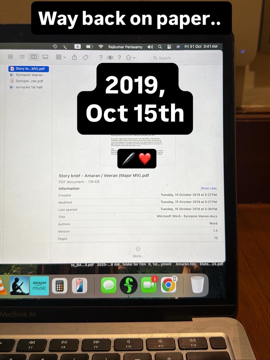 Rajkumar_KP's tweet image. For a director, to make a film, it’s labour of love, patience and hardwork! One year of #Amaran today since release, but the journey has been longer for me❤️ Here I’m walking down memory lane and grateful for the reception. Thank you the Beloved ‘Audience’, My Producers, entire…